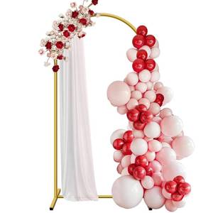 lot 16160 image: 6.6 ft Arch Backdrop Stand, Metal Wedding Arch Stands for Party, Birthday, Wedding, Bridal Shower, Baby Shower Gold