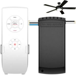 lot 16167 image: Universal Ceiling Fan Remote Control Kit 3-in-1 Ceiling Fan Light Timing & Speed Wireless Remote Control and Receiver Kits for Ceiling Fan Lamp