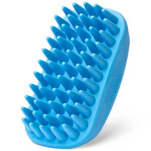 lot 16195 image: Rubber Curry Brush Dog for Short Haired Dogs - Soft & Gentle Deshedding Brush - Use Wet as Bath Brush or Dry for Grooming Loose Hair used with some fur, just needs cleaning