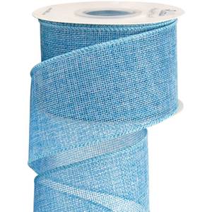 lot 16205 image: Ribbli Baby Blue Burlap Wired Ribbon,2-12 Inch x Continuous 10 Yard, Wired Edge Ribbon for Big Bow,Wreath,Baby Shower Decoration,Outdoor Decoration