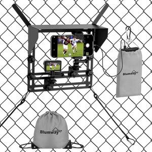 lot 17853 image: BlumWay Phone Fence Mount with Shade, Game Changer Mounting Kit with Storage Bag for iPhone Samsung Go Pro and Other Action Cameras