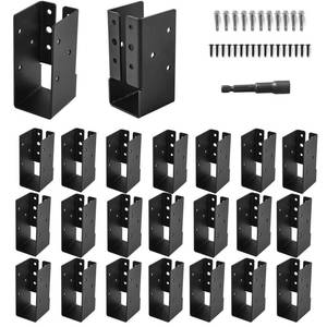 lot 18170 image: AXWHYS 24 Pcs 2x4 Outdoor Trim Concealed Flange Joist Hangers, Q235B Steel Powder Coated Mounts for 2x4 Beam Swing