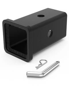 lot 18191 image: RETURE 2.5 Inch to 2 Inch Hitch Reducer, 2 Receiver Hitch Adapter, Extender Trailer Hitch Receiver for Towing Accessories, Heavy Duty Carbon Steel Hitch Adapter, with 58 Hitch Pin and Clip