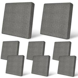 lot 18202 image: pickyNproud 8Pcs Patio Cushion Covers Stretch Outdoor Couch Cushions Slipcovers Replacement Washable Furniture Protector with Elastic Bottom Sofa Chair Seat Cover, Charcoal Gray