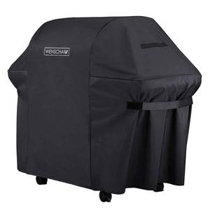 lot 18203 image: 58 Inch BBQ Grill Cover, Wenscha Premium Grill Covers Fully Waterproof, 58x24x48 Inches, UV & Fade & Rip Resistant, Fits Most Brands of Grill - Black