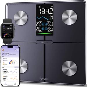 lot 18212 image: Ovutek Smart Scale for Body Weight, Professional Bathroom Digital Scale with BMI, Body Fat, Muscle Mass, Most Accurate to 0.05lb, Large Display High Accurate Body Composition Machine with Fitness App