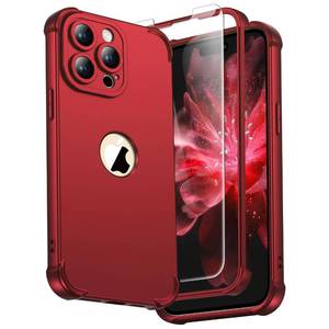 lot 18222 image: ORETECH for iPhone 14 Pro Max Case, with 2 x Screen Protectors 10 Ft Military Grade Drop Test Camera Protection 360° Shockproof Slim Thin Phone Case iPhone 14 Pro Max Cover 6.7 Red