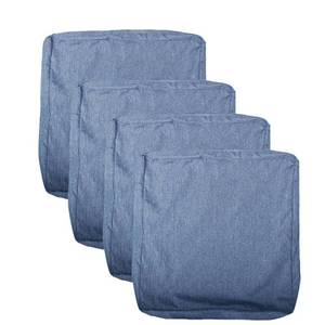 lot 18248 image: youngseahome Patio Seat Cushion Covers,Washable Slip Covers Replacement,Waterproof Outdoor Furniture Chair Cushion Pillow Seat Cover for Couch,Garden,Sofa,Denim Blue,24�22�4(4 Covers Only)