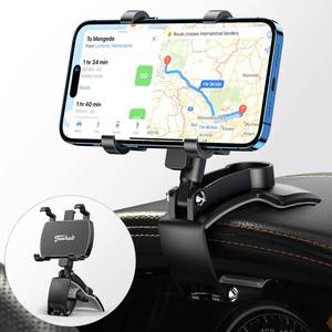 lot 18267 image: Jawhalt Car Phone Holder for Dashboard Cell Phone Mount for Car 360 Degree Rotation Clip Design Compatible with All Cell Smart Phones.