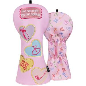 lot 18284 image: mytag Pink Driver Headcover, No Bad Days On The Course Golf Driver Head Cover for Women Girls