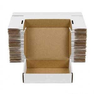 lot 19014 image: ZxeluPapr 20 Pack 12x9x4 Shipping Boxes, White Corrugated Cardboard Packaging Box for Small Business