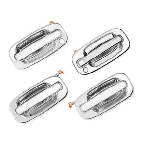 lot 19939 image: Exterior Door Handles Set, Compatible with 1999-2007 Chevy Silverado Suburban Tahoe Avalanche, GMC Sierra Yukon, Cadillac Escalade, All Chrome, Front & Rear & Left & Right Side  15034985, 15034986