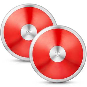 lot 19971 image: Wettarn 2 Pcs 1. 6 kg Sports Training Discus for Junior High School Students Teen Boys Girls Graduation Gifts for Discus Track and Field Discuses Track and Field Equipment Men Women(Green)