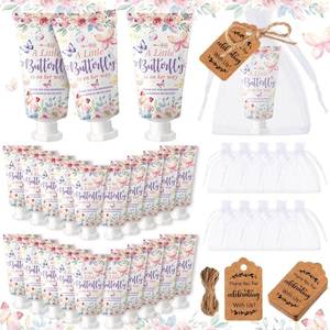lot 19975 image: Dansib 48 Sets Baby Shower Hand Cream Baby Shower Party Favors for Guests Christmas Hand Cream Gift Bulk Travel Size Hand Lotion Hand Cream Set for Wedding Baby Shower Christmas(Butterfly)