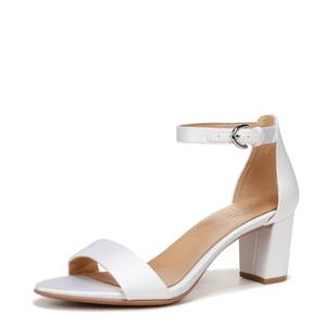 lot 19981 image: Naturalizer Womens Vera Sandal Pearl White Satin 7.5 M