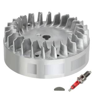lot 20006 image: YOXUFA Aluminum Flywheel 10krpm for Non hemi Predator 212cc 224cc 196cc 200cc 208cc Coleman CT200U BT200X Massimo Warrior MB200 GX160 GX200 6.5hp Clone Engine Powersports Mini Bike Parts