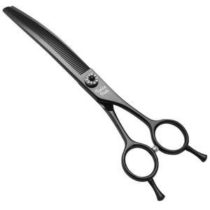 lot 20455 image: Fenice Peak Professional Dog Grooming Scissors Pet Curved Thinning Shears 7.0 Extremely Sharp Blades 440C Steel Thinning Scissors Durable Smooth Motion & Fine Cut for Dogs and Cats(Black)