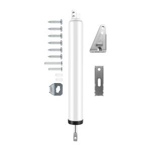 lot 20482 image: Screen and Storm Door Closer Kit, Heavy Duty Pneumatic Screen and Storm Door Closer, Screen and Storm Door Push Button Latch Set Replacement Kit, Adjust Smooth Closing Speed (White)