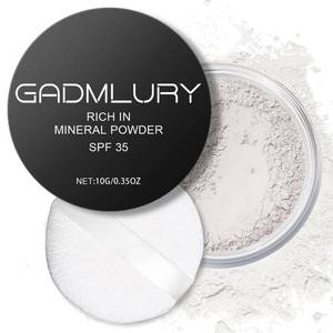 lot 20497 image: Mineral Setting Powder, SPF 35, Sunscreen White Face Loose Blurring FinishingPowder, Sheer Coverage, Weightless and Oil Control, Extend Base Makeup (#03 White Setting Makeup)