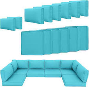 lot 1329 image: Courtyard patio furniture accessories safe cushion furniture protector 14 piece cushion covers light blue
