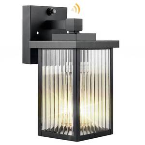 lot 1362 image: hameso Dusk to Dawn Outdoor Wall Light Fixture, Waterproof Exterior Porch Light with Tempered Glass, Wall Lantern for House Front Door Garage Patio