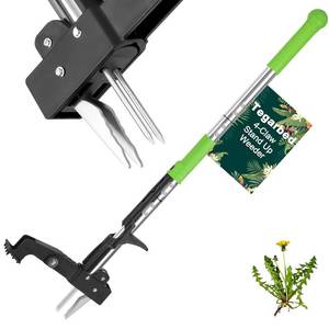 lot 1380 image: Tegarbed 4-Claw Weed Puller Tool Stand Up Heavy Duty, 39 Long Weeding Tool with Long Handle Stainless Steel Claws Gardening Weed Pulling Tool for Lawn and Garden