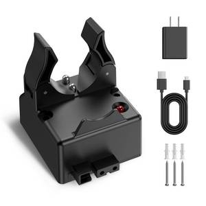 lot 2322 image: Replacement 75105 Charger Holder for Stream Light - Compatible with Streamlight Stinger Series Rechargeable Flashlight Smart Charge Holder - USB Charger Base Power Cord - Black
