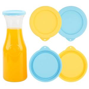 lot 2333 image: Silicone Carafe Lids Only Fit Glass Carafe with a Diameter of 3.2, 4 Packs Lids Only