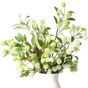 lot 2344 image: Melorca&Guilla Artificial Plants,4PCS 35.4 Green Faux Branches for Vase,Artificial Plants for Shop Garden Office Home D�cor (4, White Green)