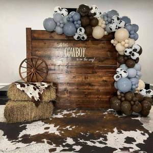 lot 4252 image: Breling 59 x 79 Western Party Decoration Faux Cowhide Rug Western Animal Flannel Cow Print Rug Farmhouse Rustic Home Decor for West Theme Birthday Party Supplies Bedroom Decor(Brown,Elegant Style)