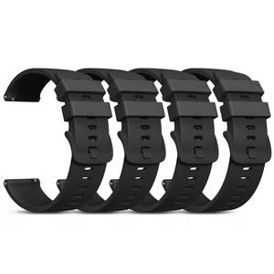 lot 4269 image: Vanjua 18mm Watch Bands Quick Release Replacement Wristband, 4 Pack Soft Silicone Waterproof Sport Straps Band for Men Women