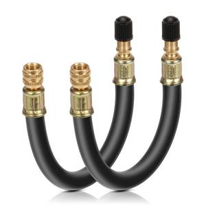 lot 4272 image: XTIFNDI 2pcs Tire Rubber Valve Extension Tube Extender, Valve Stem Extender Tire Inflation Extension Hose Tire Valve Extension Tool for Car Tire Motorcycle Bicycle RV Inflatable Extension Nozzle