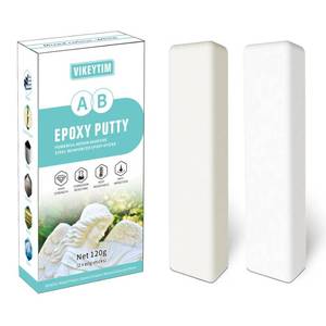 lot 4293 image: VIKEYTIM Epoxy Putty, 120g Quick Leak Repair Epoxy Putty Plastic, Ceramic, Acrylic, Metal, Stone, Wood, Glass Bonding and Repair Stick (White)
