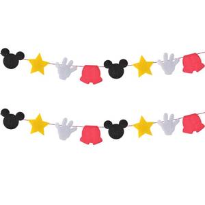 lot 4322 image: Party Banner - Colorful Double-Sided Felt Decorative Banner for Boys and Girls Birthday Party Decorations, Room Decorations, Classroom Decorations (Yellow)