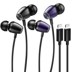 lot 4325 image: (2Pack) Headphones for iPhone Wired Earbuds with Lightning Connector, Earphones with Mic Volume Control HiFi Stereo Noise Cancelling, Ear Buds for iPhone 14131211 Pro Max, XXSXR, 87 Plus