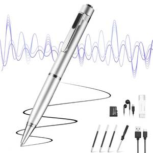 lot 4337 image: 64GB Voice Recorder with Playback Digital Recording Device with Intelligent Noise Reduction for Meetings  Lectures  Course - Portable Audio Recorder for Student  Workplace Use (Silver)