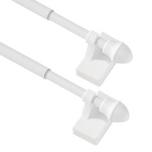 lot 4363 image: Magnetic Curtain Rods 2 Pack for Metal Doors and Windows, Multi-Use Adjustable Magnetic Rods for Small Windows Cafe Sidelight and Iron Steel Places (Adjust from 9 to 16 Inch, White)