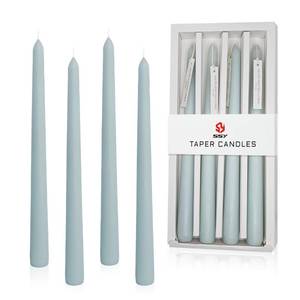 lot 4365 image: 10 Inch Taper Candle Set of 4 - Sea Salt Scented Candles - Soy Wax Home Decor Candles - Gift Ideas for Wedding Party Dinner Holiday Decoration