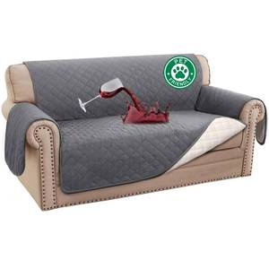 lot 5346 image: Turquoize 100% Waterproof Couch Cover Sofa Covers for 2 Cushion Couch Loveseat Covers Triple Non-Slip Couch Cover for Dogs Washable Furniture Protector Cover for Pets, Kids,Dog (Loveseat 54, Gray)