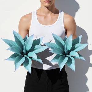 lot 5353 image: Ttranewsoo Fake Plants Artificial Agave Plants 13.8 Large UV Resistant Fake Agave Planters for Indoor and Outdoor Decorating Tropical Plant Succulents Greenery Indoor Decor 2Pack(Red)