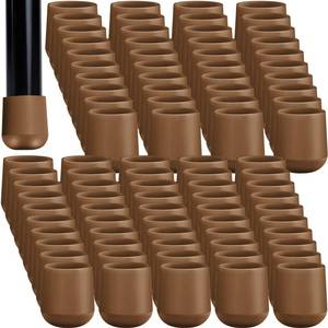 lot 5359 image: Jetec 78 Inch Folding Chair Leg Caps Heavy-Duty Plastic Chair End Caps Non-marring Furniture Glides Round Hardwood Floor Protectors(144 Pcs,Brown,78in)