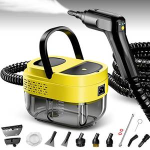 lot 5362 image: Steam Cleaner,15s Heat-Up,1.6L Tank,3-Level Adjustable Handle,2500W Steamer for Cleaning,Portable Steamer for Cleaning with 16PCS Accessories,Steam Cleaner for Home,Car,Dirt,Grease,Grout,Tile,Couch