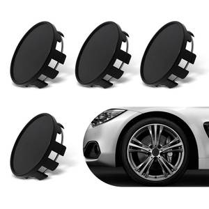 lot 6120 image: Tesnaao 4 PCS Car Wheel Center Cap, ABS Wheel Hub Protector, Snap-On Wheel Center Hub Cap, Outer Diameter 54mm, Card Diameter 50mm (Black)