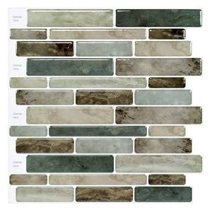 lot 6123 image: LONGKING Marble Peel and Stick Backsplash for Kitchen, 3D Adhesive Tile Backsplash for Kitchen, Bathroom, Wall Tile, 10 Sheets, 12 x 12