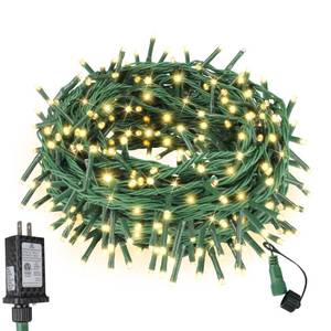 lot 6131 image: 66FT 200 LED Christmas Mini Lights End-to-End Plug 8 Modes Indoor String Lights with Timer, Outdoor Indoor Twinkle Fairy Lights Christmas Tree Patio Garden Holiday Warm White