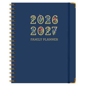 lot 6169 image: FAMILY PLANNER ORGANIZER �� 8.5 x 11 Weekly & Monthly Calendar (May 2026-Jun 2026). 5 People, Meal Planning, Budgeting, Habit Tracker �� Hardcover, Household Schedule Organizer for Parents, Kids, & Caregivers (Navy Gold Numbers)