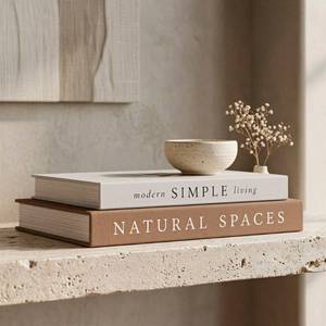 lot 6224 image: Beautiful Decorative Books - Set of 2 Boxes Enhance Your Coffee Table, Bookshelf or Mantel Shelf Decor - Aesthetic FakeFaux Books for Modern Home Decoration, Photo Storage and as a Keepsake Box
