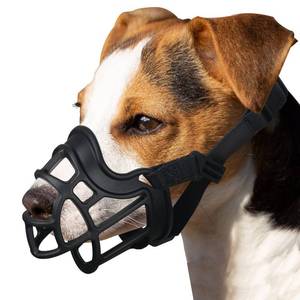 lot 6227 image: BARKLESS Dog Muzzle, Basket Muzzle Anti Biting Chewing, Sturdy Lightweight Cage Mouth Cover for Small Medium Large Sized Dogs, Allows Panting Drinking, Suitable for Grooming Trimming Training