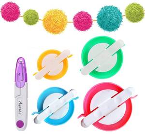 lot 6248 image: Pompom Maker, 4 Sizes Pom pom Makers for Fluff Ball Weaver Needle Craft DIY Wool Knitting Craft Tool Set Decoration 1PS Scissors (5)