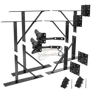 lot 9234 image: GoldOrcle Anti Sag Gate Kit Heavy Duty No Sag Kit Gate Corner Brace Bracket for Wooden Gate Fence with a Self-Locking Gate Latch (No Sag Kit A - 2Set)